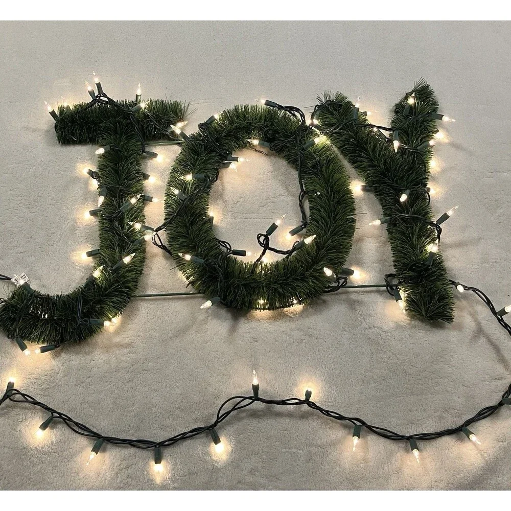 Christmas Decorations Marquee Light Up Garland JOY Letter Lights Holiday Decor